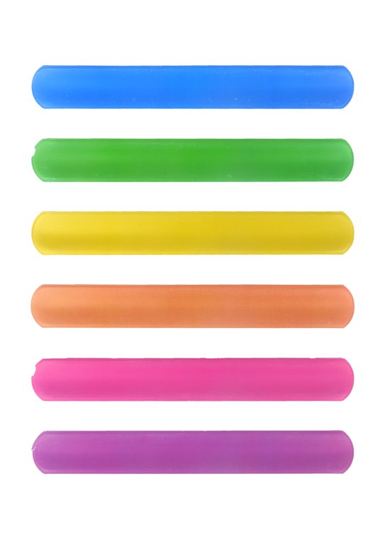 6 Neon Snap Bracelets