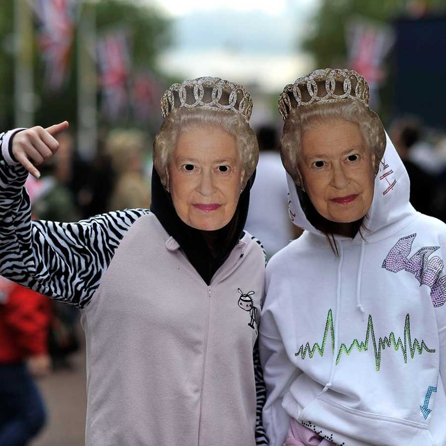 Queen Elizabeth Full Face Cardboard Mask