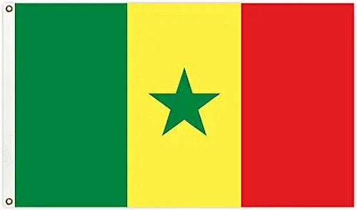 Large Senegal 5ft x 3ft Flag