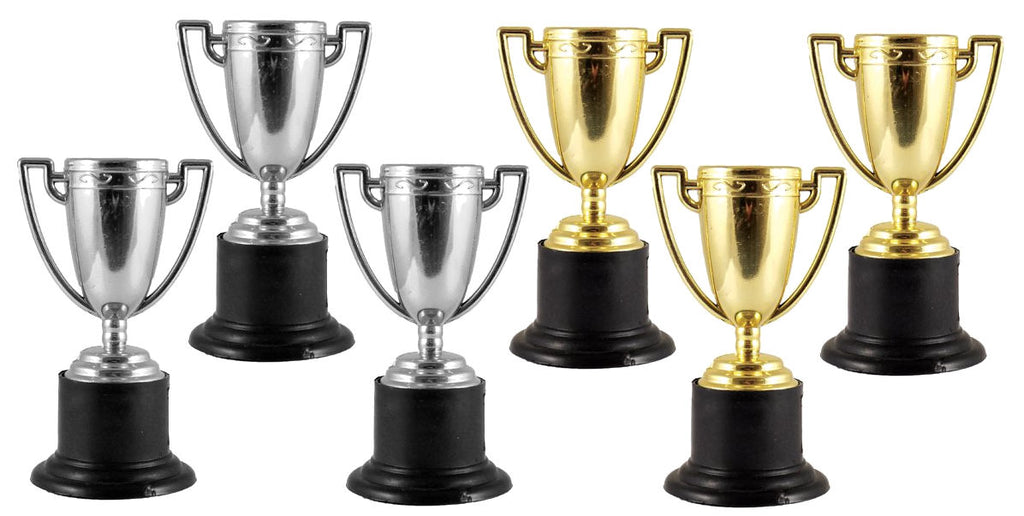 3 Silver & 3 Gold Winners Trophies