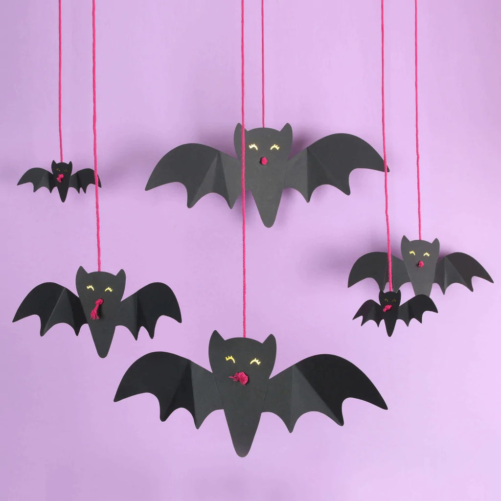 6 Hanging Bats DIY Decoration