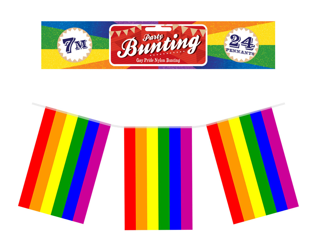 Rainbow 23ft Flag Bunting