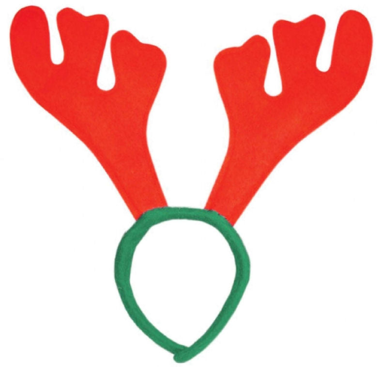 Red Reindeer Antlers Headband