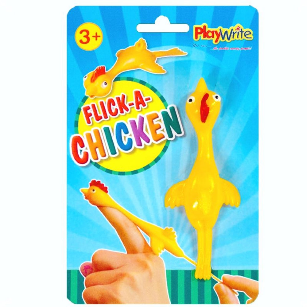 Flick-A-Chicken Rubber Shooter Toy