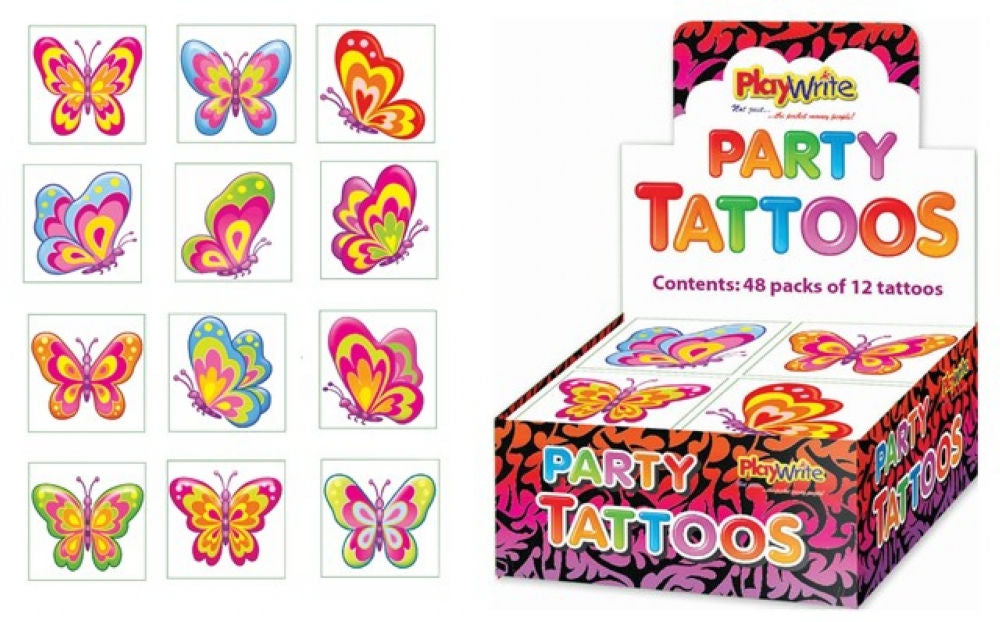 72 Butterfly Temporary Tattoos