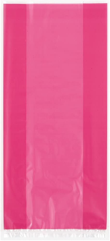 30 Hot Pink Cellophane Gift Bags