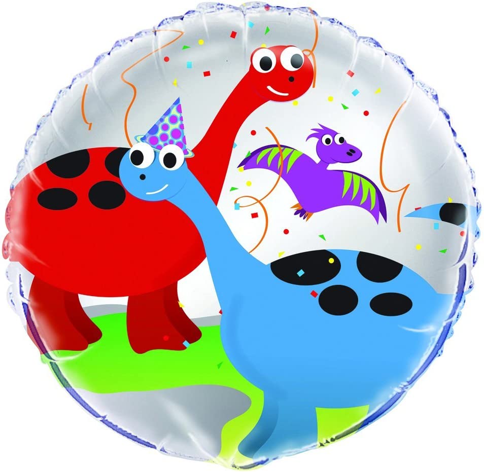 Party Dinosaur 18" Round Foil Balloon