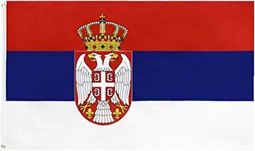 Large Serbia 5ft x 3ft Flag