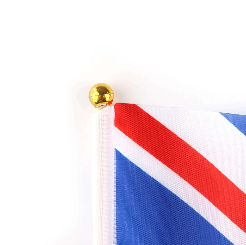 10 Wooden Union Jack Hand Flags