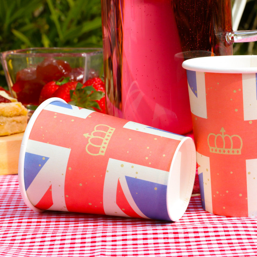 10 Union Jack Regular 9oz Paper Cups