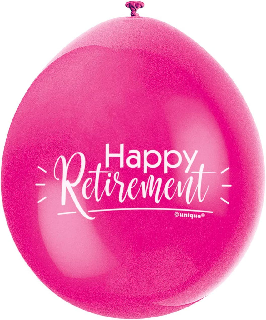 10 Happy Retirement 9" Latex Balloons