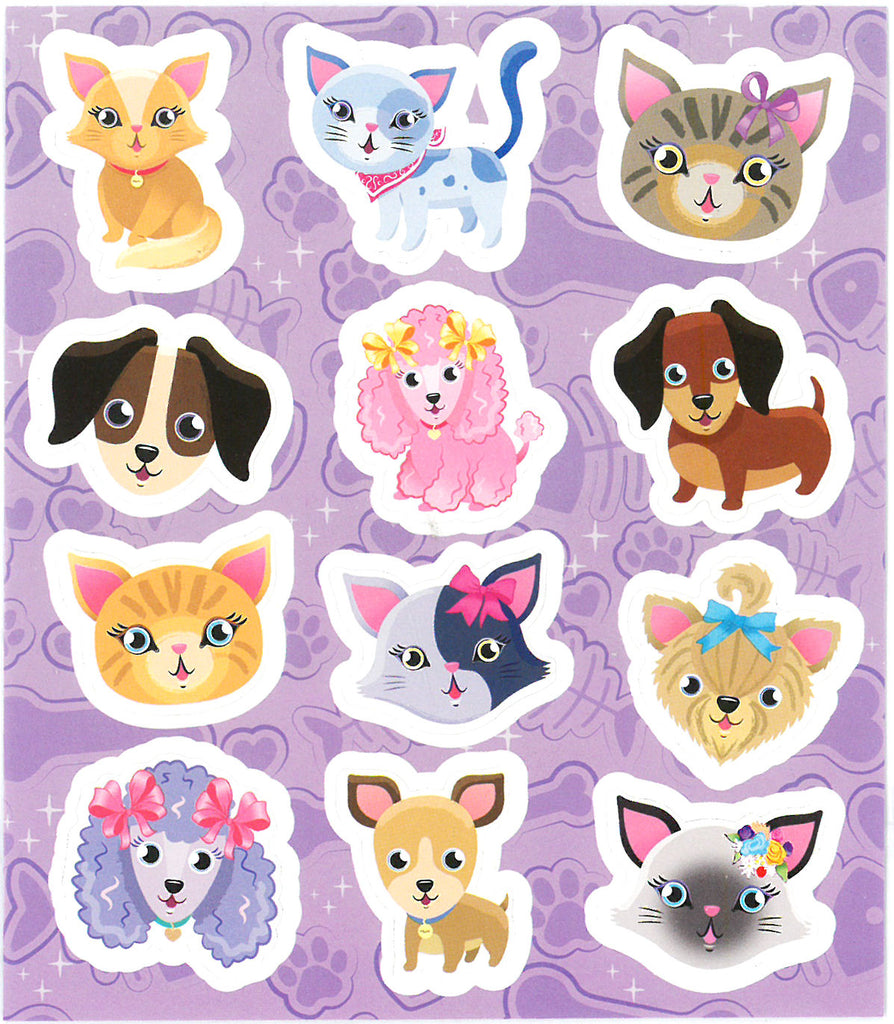 6 Cats & Dogs Sticker Sheets