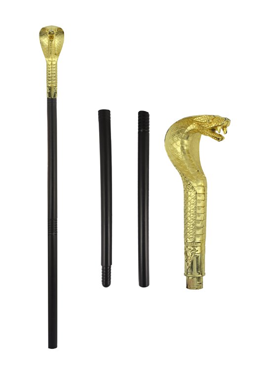 Gold Snake Head Sceptre Hand Cane