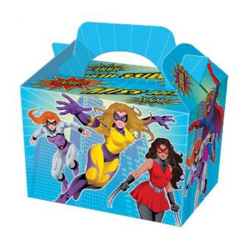 10 Miss Super Hero Party Lunch Boxes