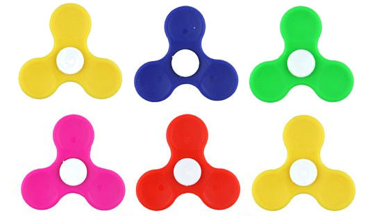 6 Coloured Fidget Spinners