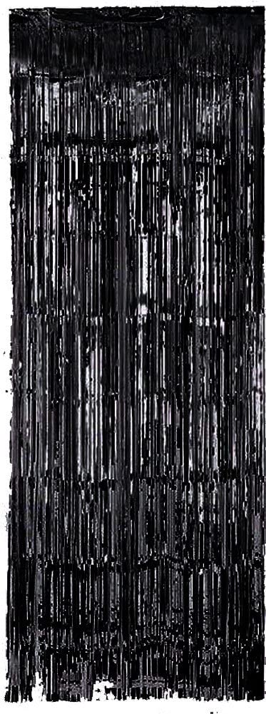 Black Foil Door Curtain
