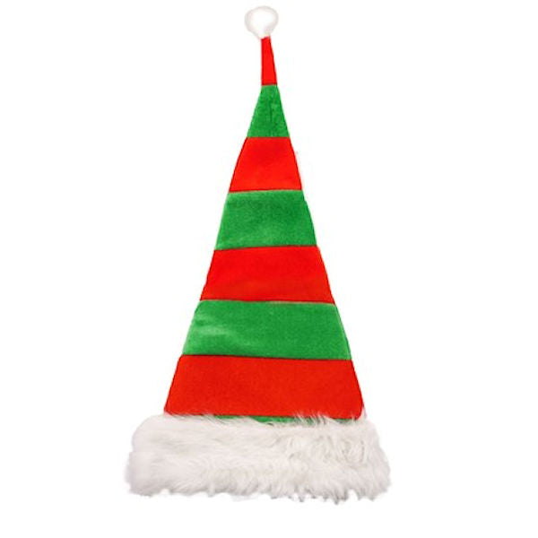 Red & Green Tall Christmas Hat